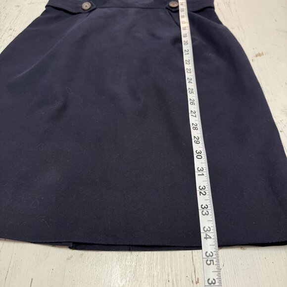 J. Crew Sheath Dress Size 4 Petite Cotton Retro Pinafore Button Waist Twill - Picture 10 of 11